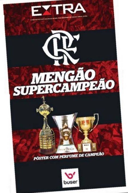 Jornal do Rio vai ter Poster do Flamengo com “cheirinho” de perfume amanhã por R$ 1.50.