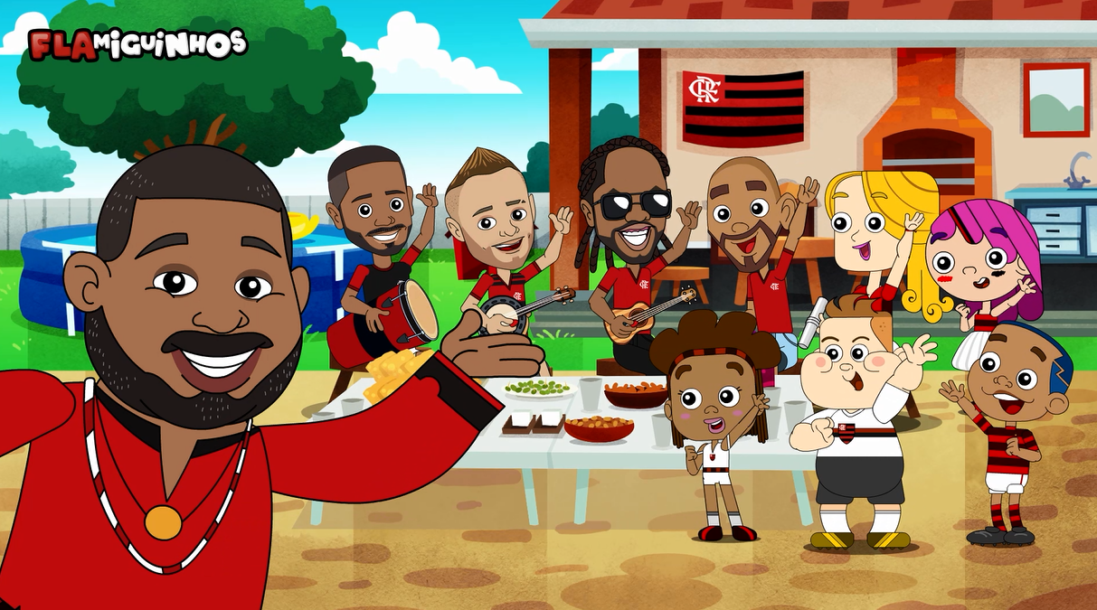 Canal Flamiguinhos lança vídeo com Rafinha e craques da música.