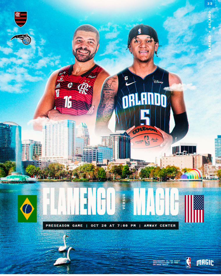 Flamengo e Orlando Magic se enfrentarão em jogo nos Estados Unidos