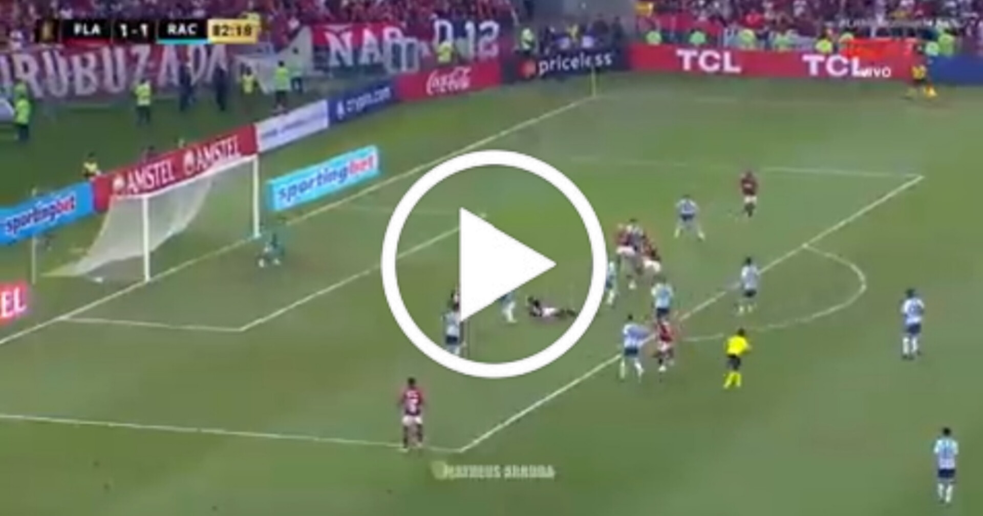 Victor Hugo faz um golaço e coloca o Flamengo na frente do Racing