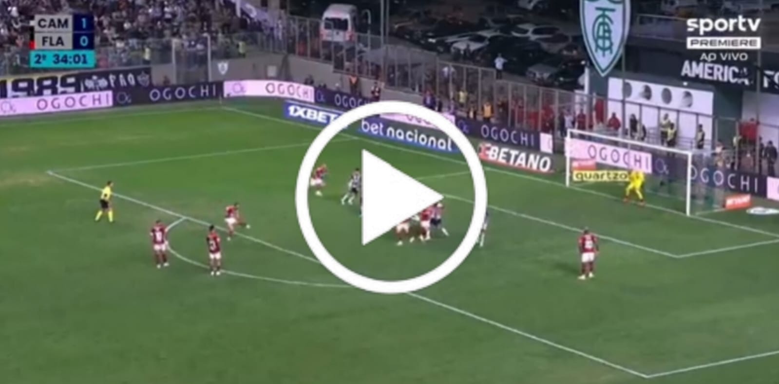 [VÍDEO] Arrascaeta marca golaço pelo Flamengo diante do Atlético-MG