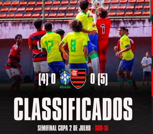 Flamengo elimina a Seleção Brasileira em duelo pelo Sub-15
