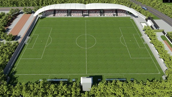 Flamengo avança nas obras para mini estádio no Ninho do Urubu